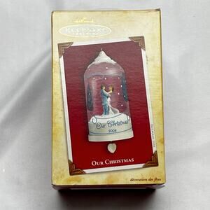 2004 Hallmark Our Christmas Handcrafted Glass Keepsake Christmas Ornament Globe